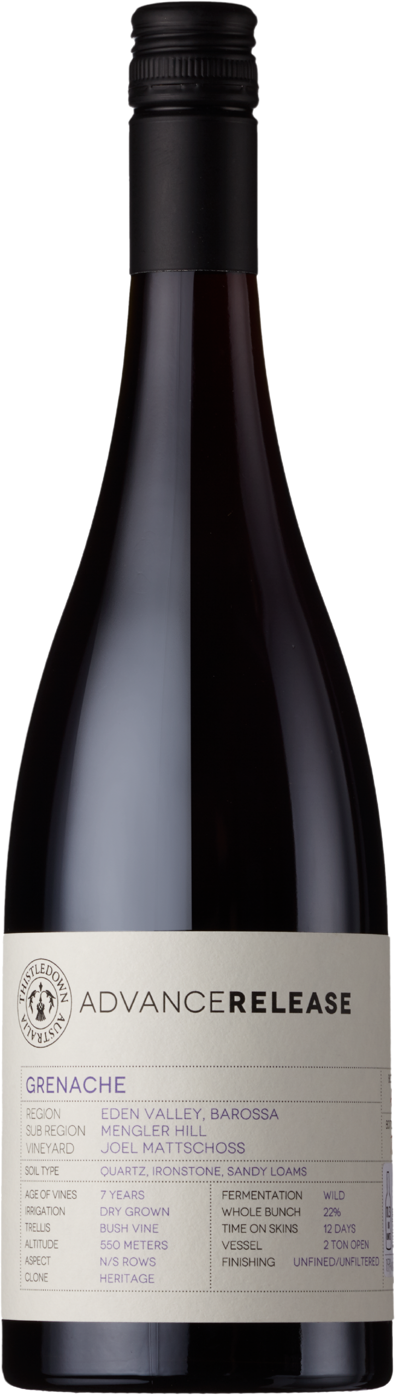 Thistledown Wines Advance Release Mengler Hill Eden Valley Grenache